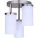 Britton 3 Light 10.63 inch Brushed Nickel Semi-Flush Ceiling Light