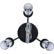 Benson 3 Light 16 inch Black Chandelier Ceiling Light