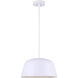 Kiliam 1 Light 13 inch Matte White Pendant Ceiling Light