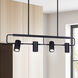 Leal 4 Light Black Suspended Track Ceiling Light