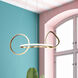 Zuri LED 33 inch Gold Chandelier Ceiling Light