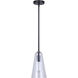Luisa 1 Light 5.88 inch Black Pendant Ceiling Light