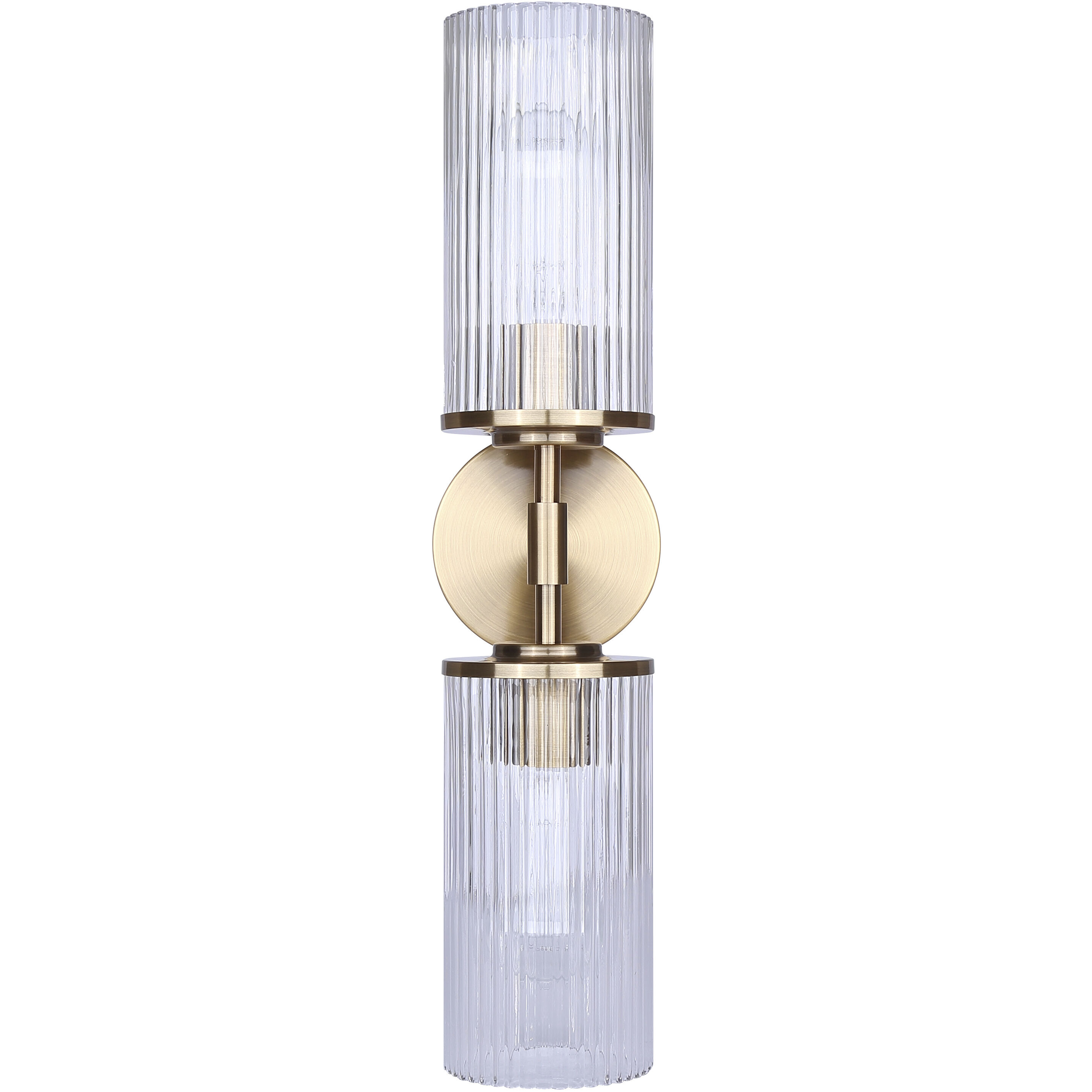 Kinslea 2 Light 6 inch Gold Vanity Light Wall Light in Clear Glass
