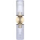 Kinslea 2 Light 6 inch Gold Vanity Light Wall Light in Clear Glass