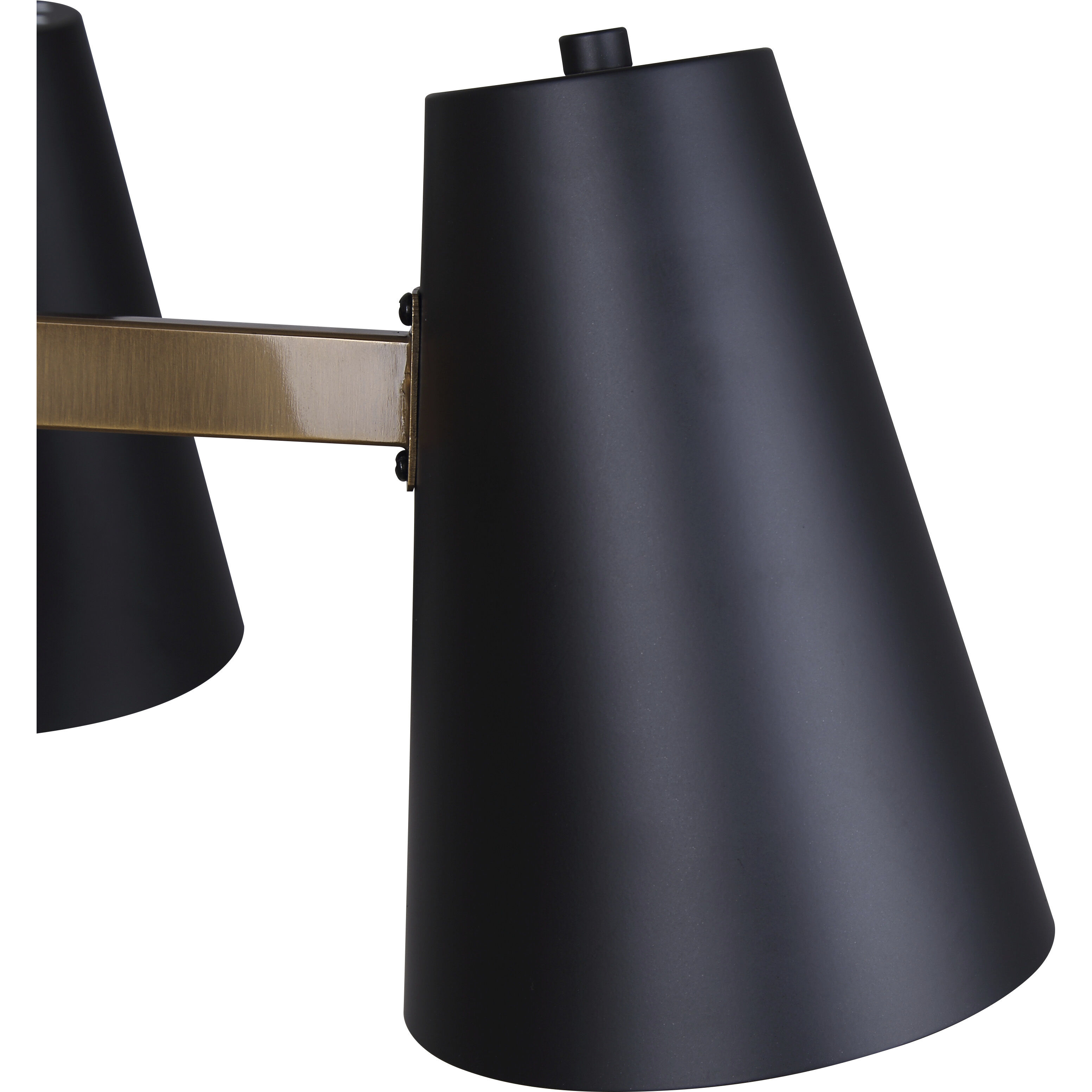 Harken 5 Light 26 inch Black/Gold Chandelier Ceiling Light