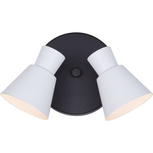 Radley 2 Light Black/White Track Lighting Ceiling Light
