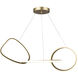 Zuri LED 33 inch Gold Chandelier Ceiling Light
