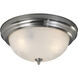 Madison 3 Light 15 inch Brushed Nickel Flush Mount Ceiling Light