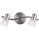 Omni 2 Light Brushed Pewter Track Lighting Ceiling Light