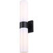 Maxine 2 Light 4.75 inch Black Vanity Light Wall Light