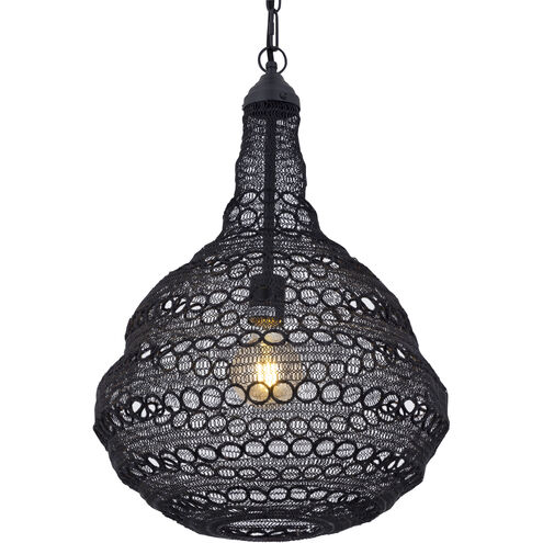 Agra 1 Light 14.5 inch Black Swag Pendant Ceiling Light