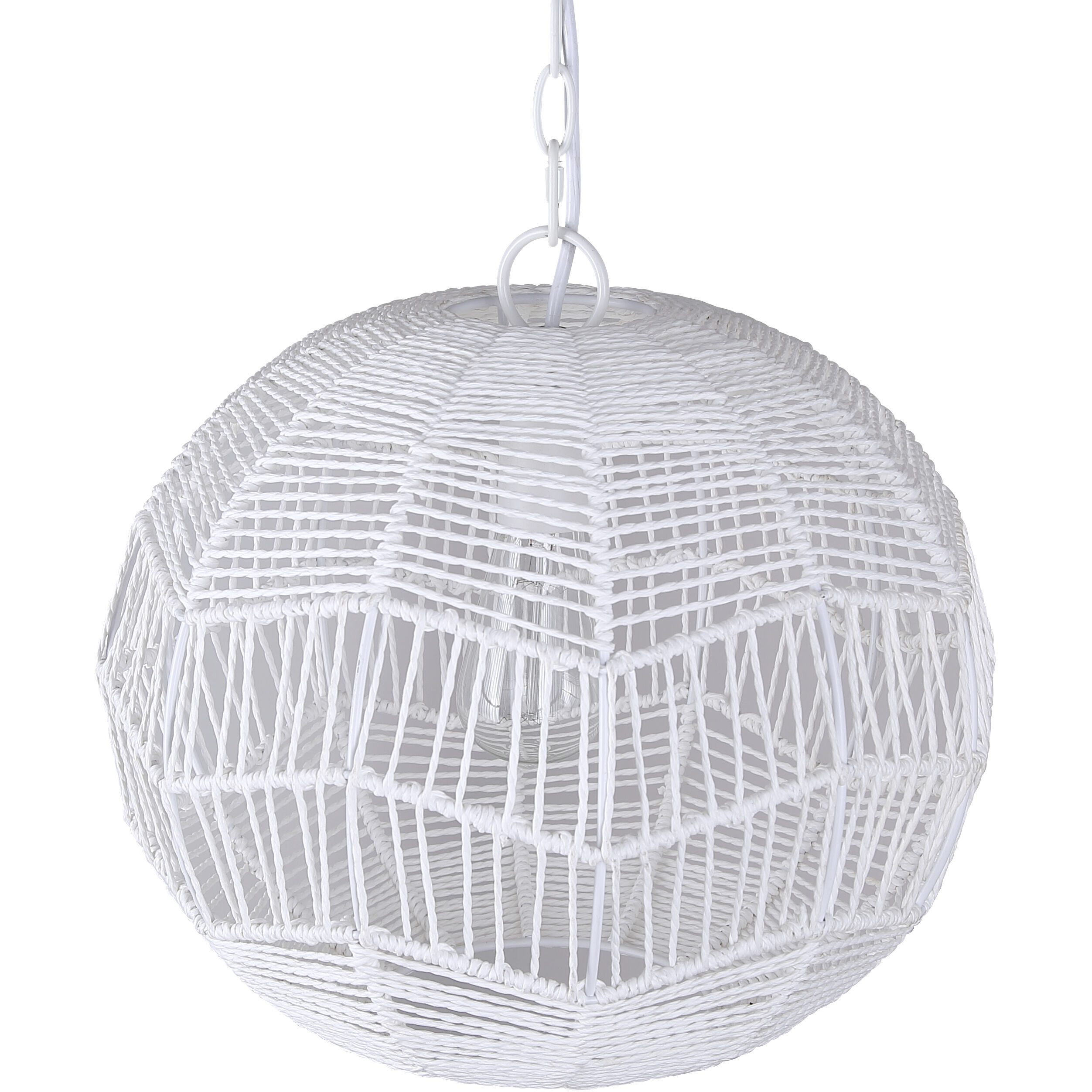 Valence 1 Light 15 inch White Pendant Ceiling Light