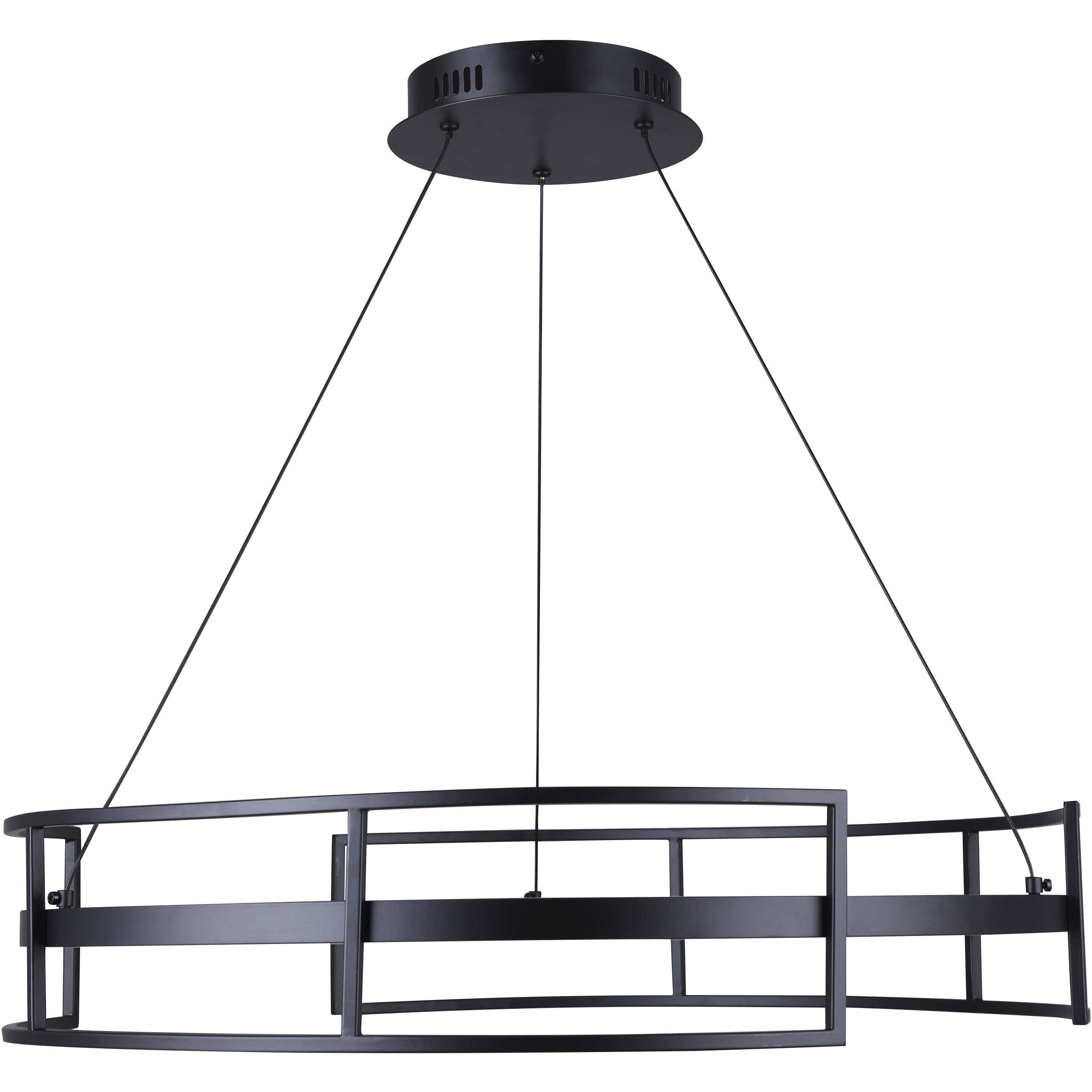 Amora LED 24 inch Black Chandelier Ceiling Light