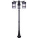 Madison 3 Light 82 inch Black Outdoor Wall Light