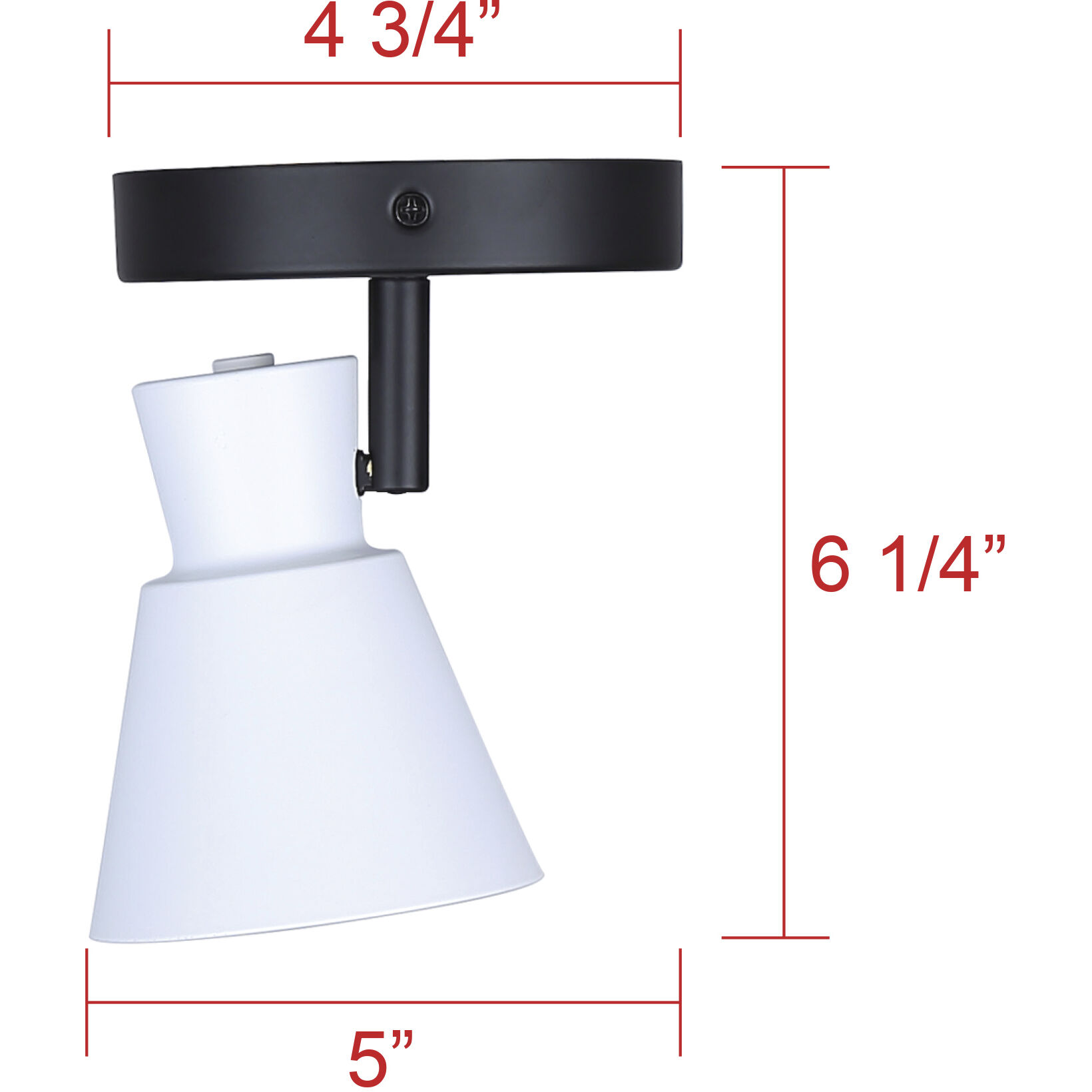 Radley 1 Light Black/White Track Lighting Ceiling Light