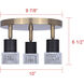Elsee 3 Light Black/Gold Track Lighting Ceiling Light