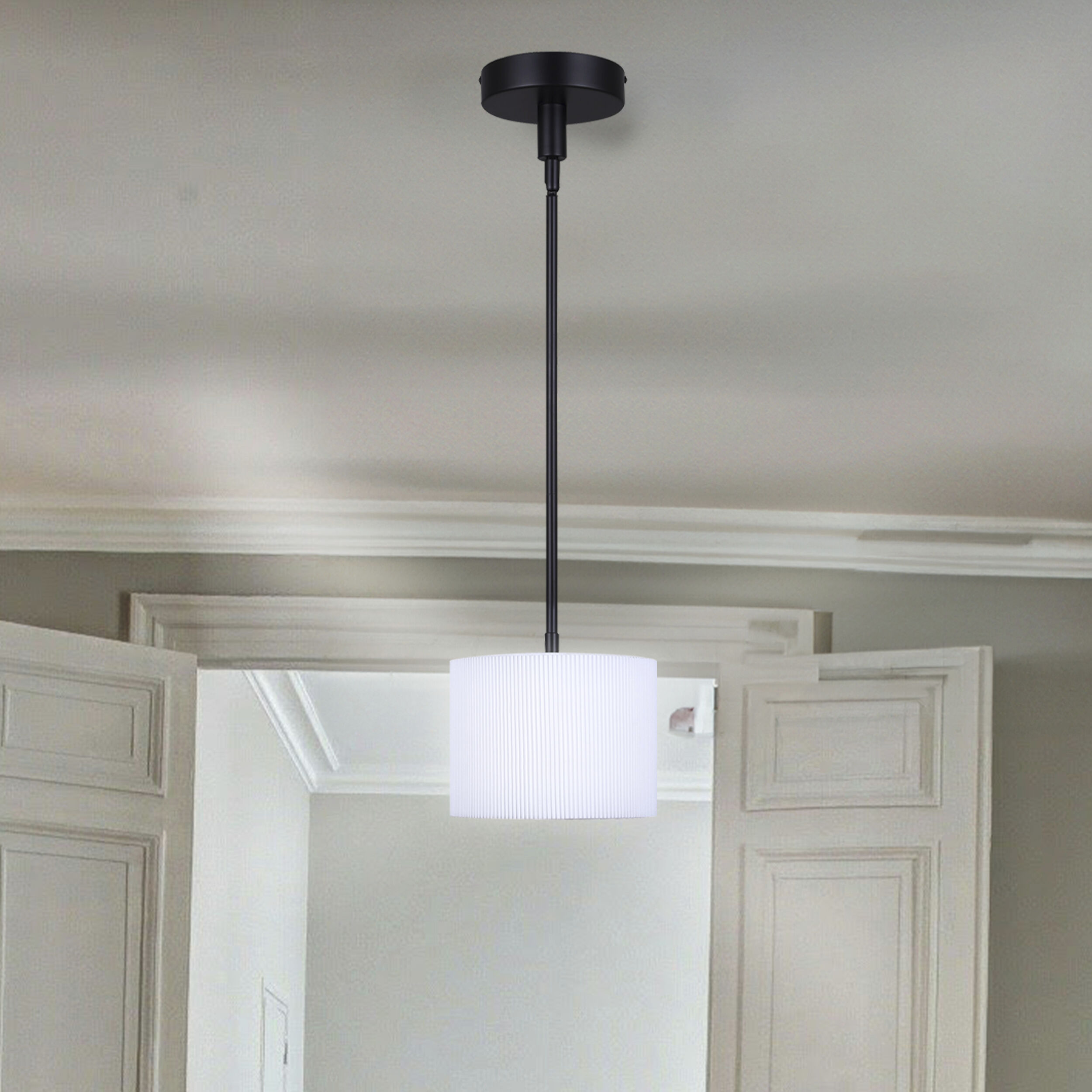 Carmynn LED 8.13 inch Black Pendant Ceiling Light