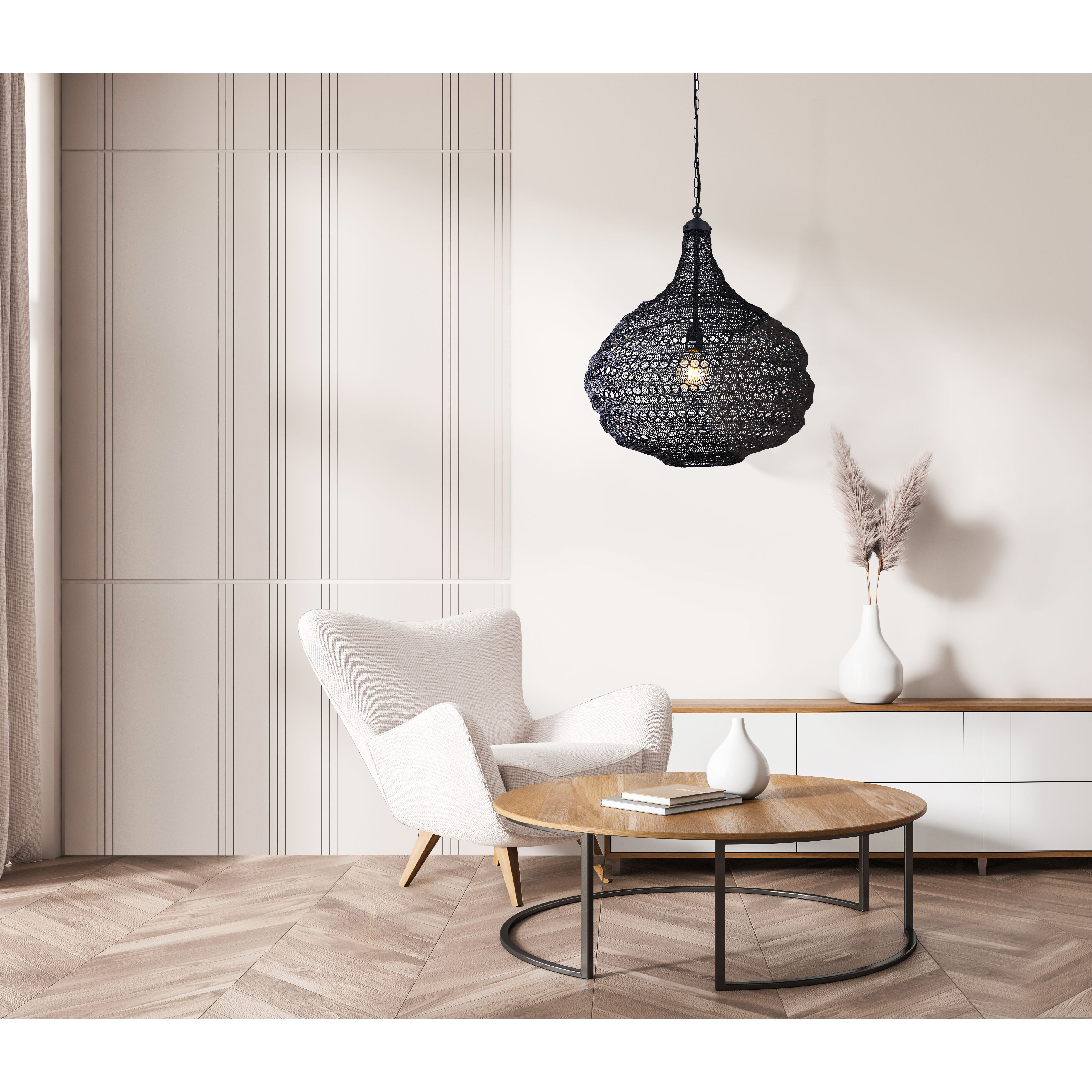 Agra 1 Light 14.5 inch Black Swag Pendant Ceiling Light