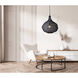 Agra 1 Light 14.5 inch Black Swag Pendant Ceiling Light