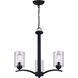 Hampton 3 Light 20 inch Matte Black Chandelier Ceiling Light