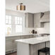 Lola 3 Light 15 inch Gold Semi Flush Ceiling Light