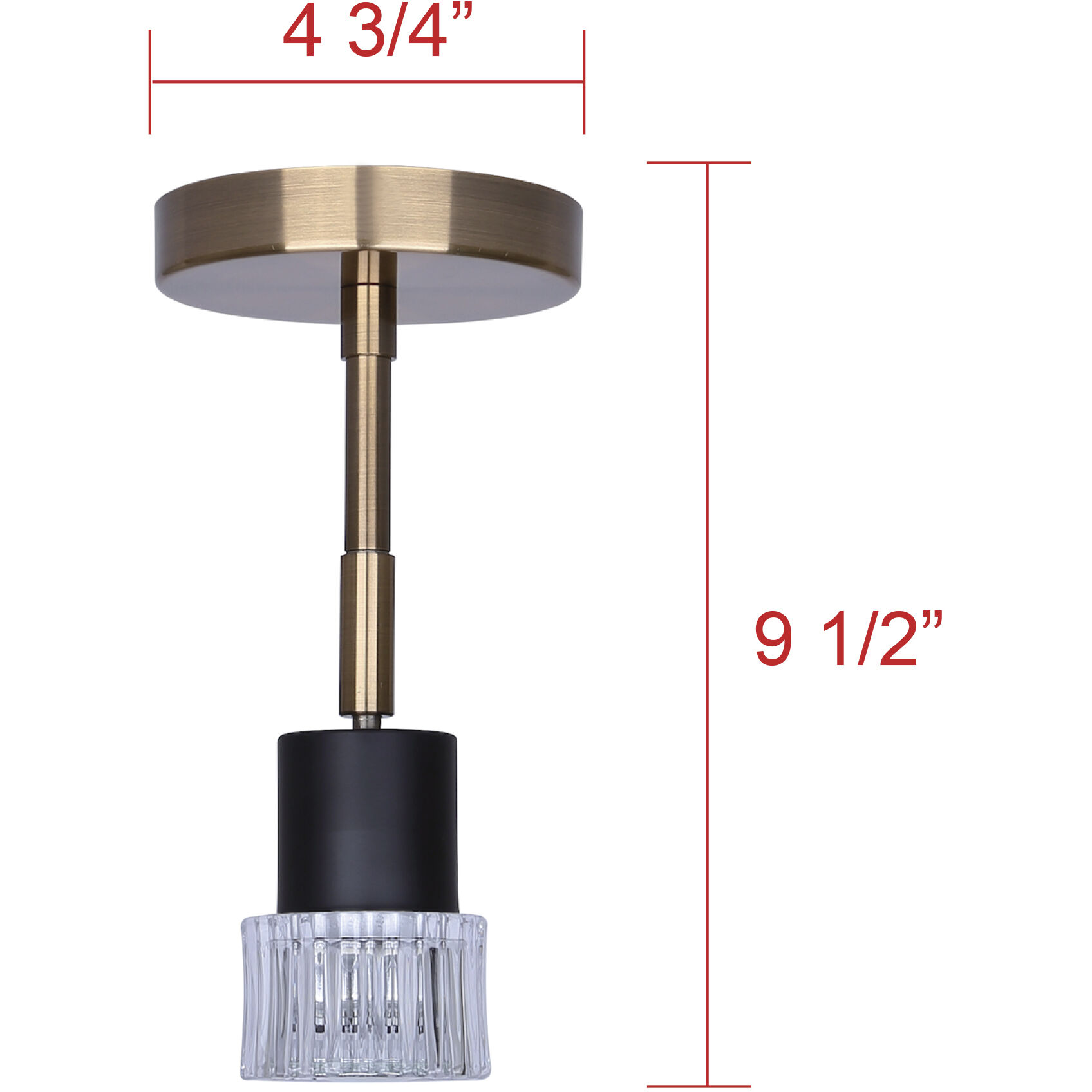 Elsee 1 Light Black/Gold Track Lighting Ceiling Light