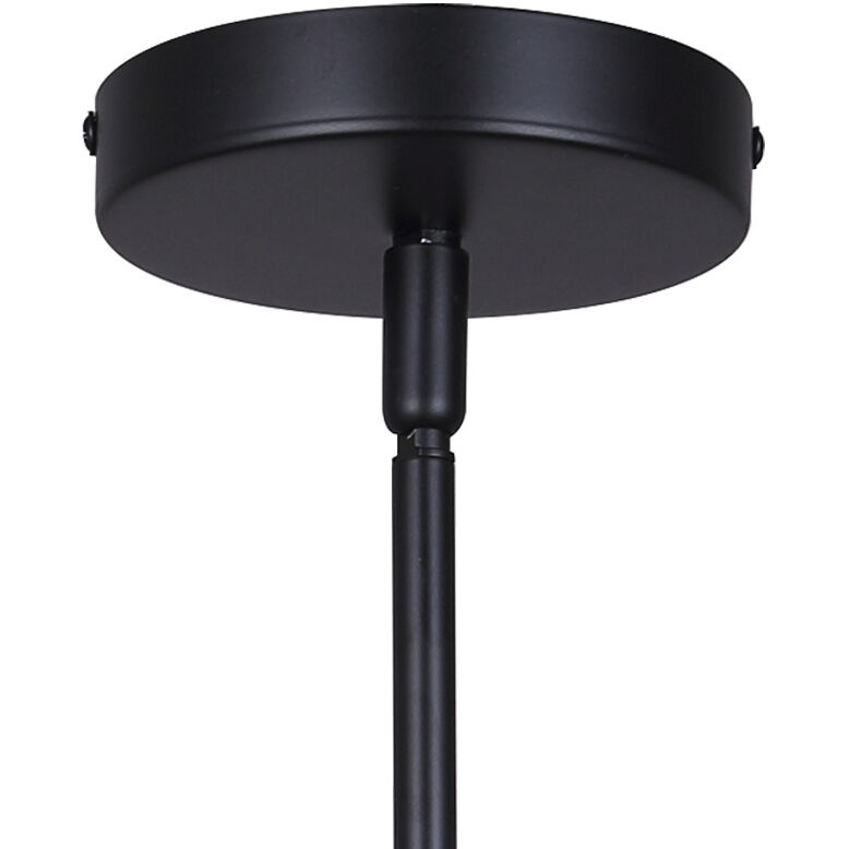 Dexter 4 Light 22 inch Black and Wood Pendant Ceiling Light in Faux Wood