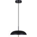 Kelvin LED 15.63 inch Black/Gold Pendant Ceiling Light in Black And Gold