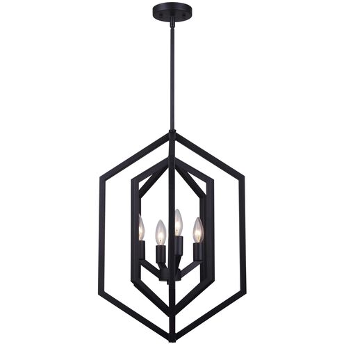 Madison 4 Light 16 inch Black Chandelier Ceiling Light