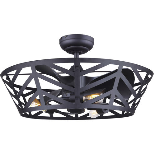 Maud 24 inch Matte Black Indoor Fan
