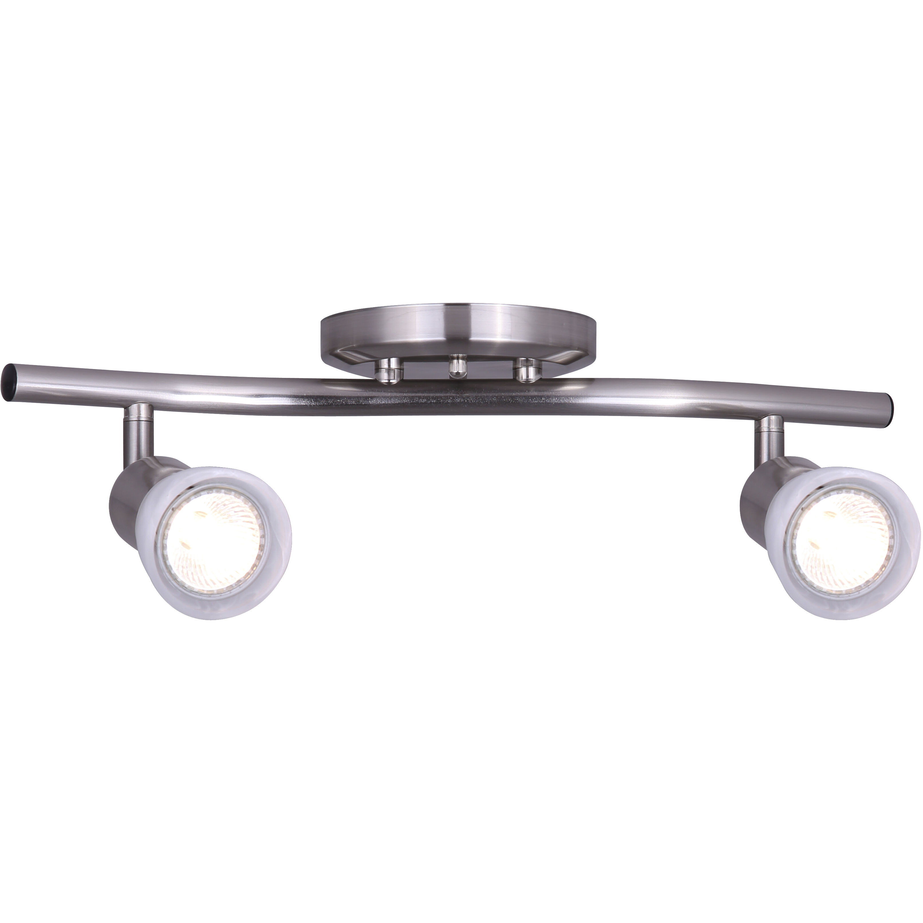 James 2 Light 120 Brushed Pewter Track Lighting Ceiling Light