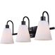 Wyler 3 Light 25.25 inch Black Vanity Light Wall Light