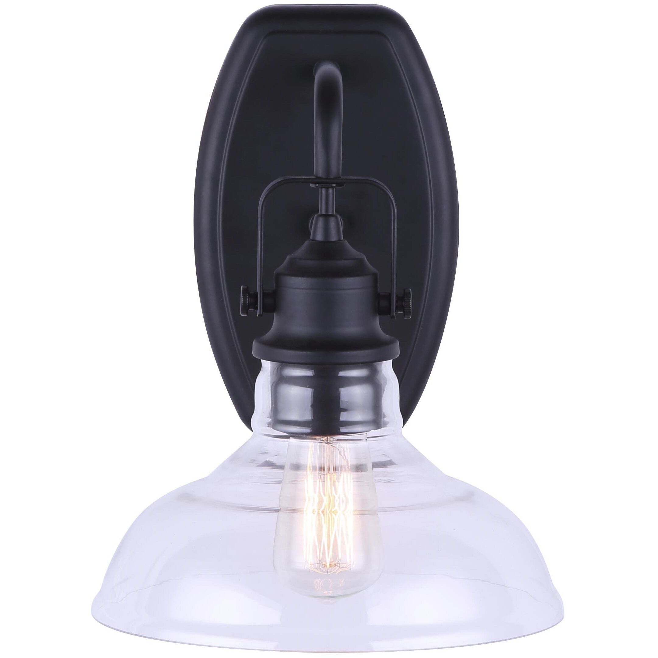 Madison 1 Light 8 inch Black Wall Light