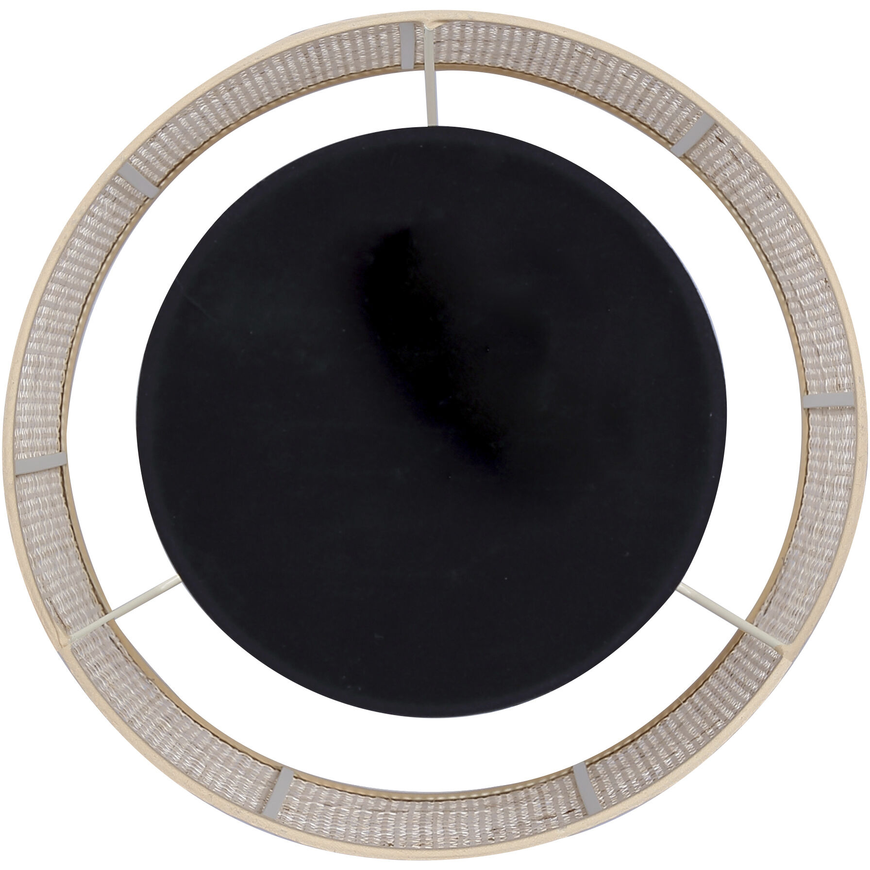 Bellamy 22 inch 100.00 watt Matte Black Table Lamp Portable Light in Natural Rattan