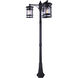 Madison 3 Light 82 inch Black Outdoor Wall Light