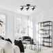 Polo 3 Light Black Track Lighting Ceiling Light