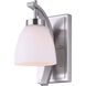 Mack 1 Light 7 inch Brushed Nickel Vanity Light Wall Light