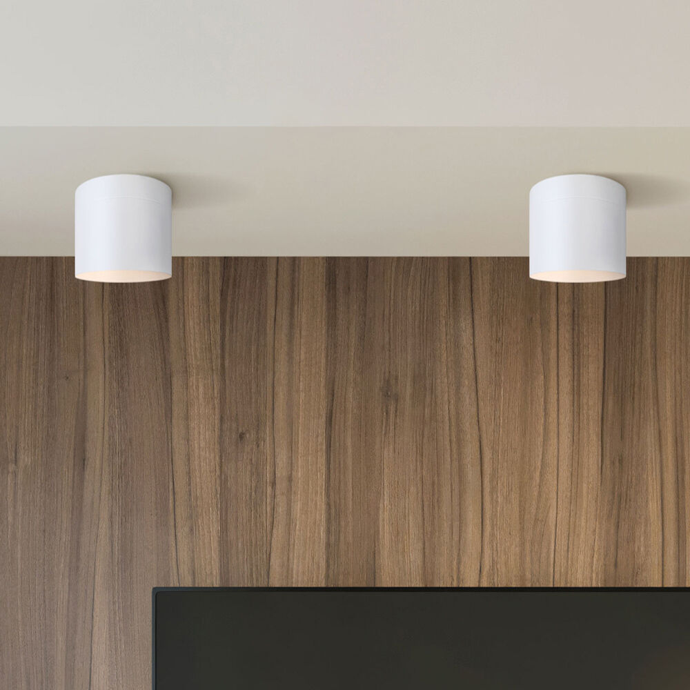 Agna 1 Light 8 inch Matte White Flush Mount Ceiling Light