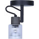 Owen 1 Light Black and Wood Track Lighting Ceiling Light