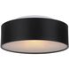 Dexter 2 Light 13 inch Matte Black Flush Mount Ceiling Light