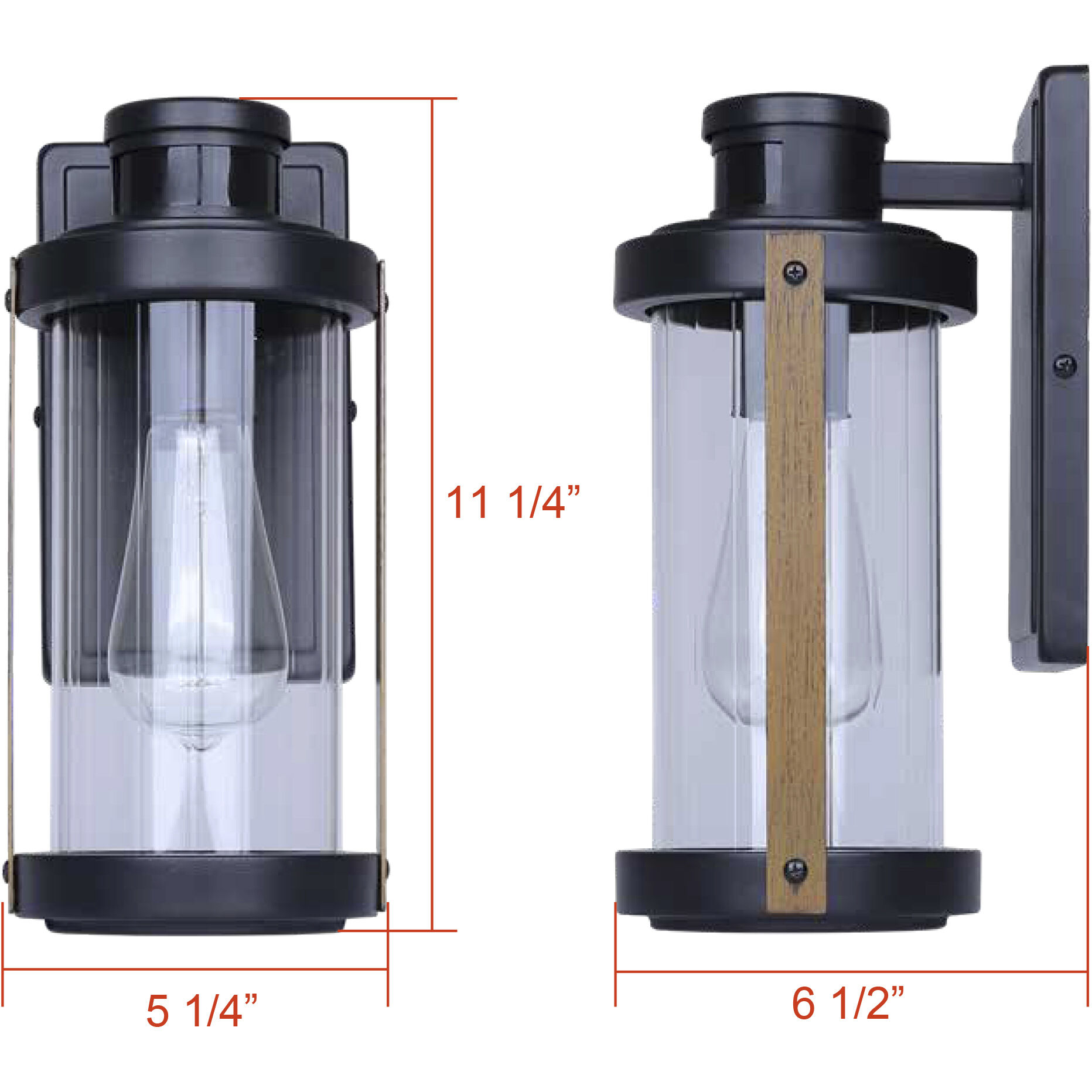 Maddox 1 Light 11.25 inch Black Outdoor Wall Lantern