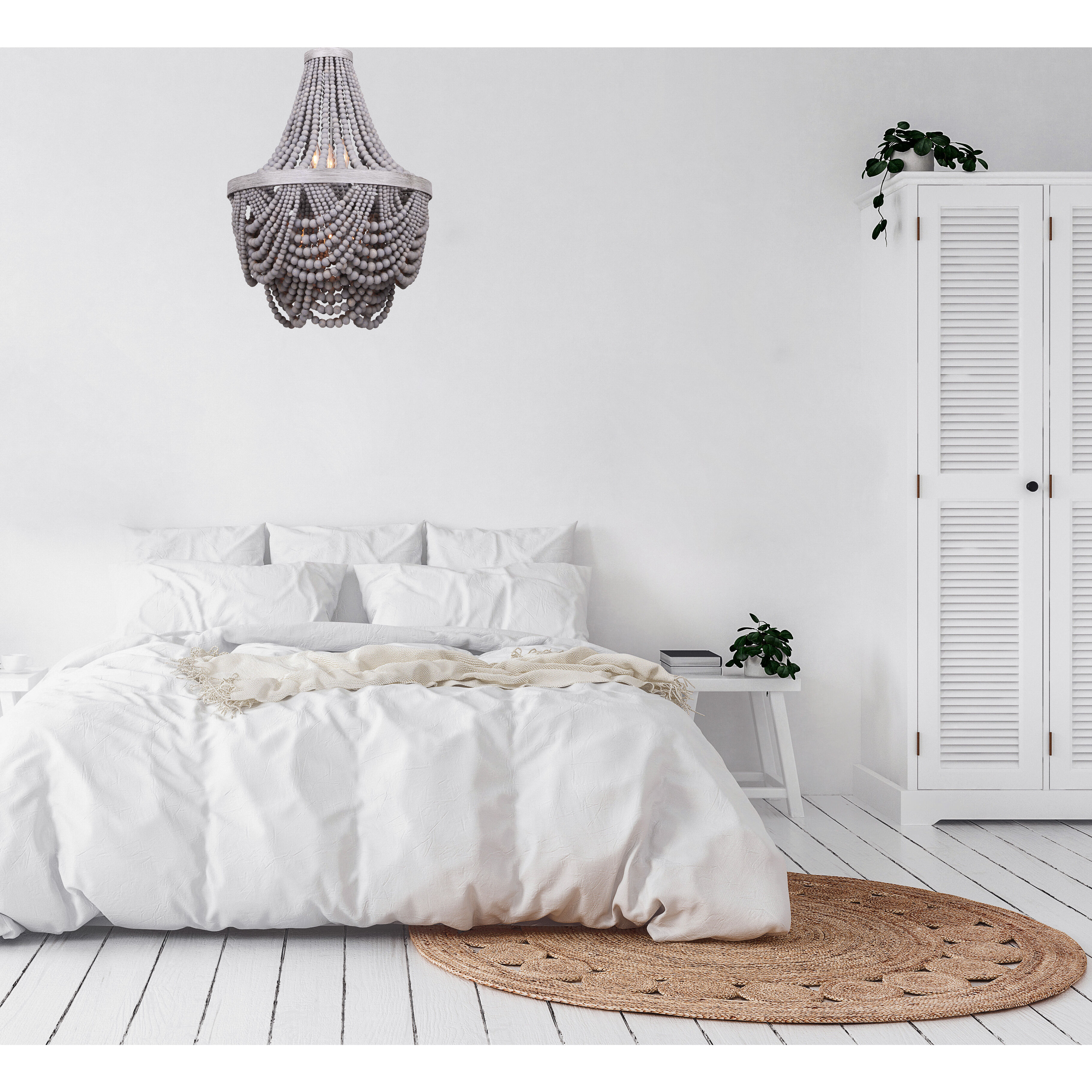 Madison 6 Light 19 inch Gray Chandelier Ceiling Light