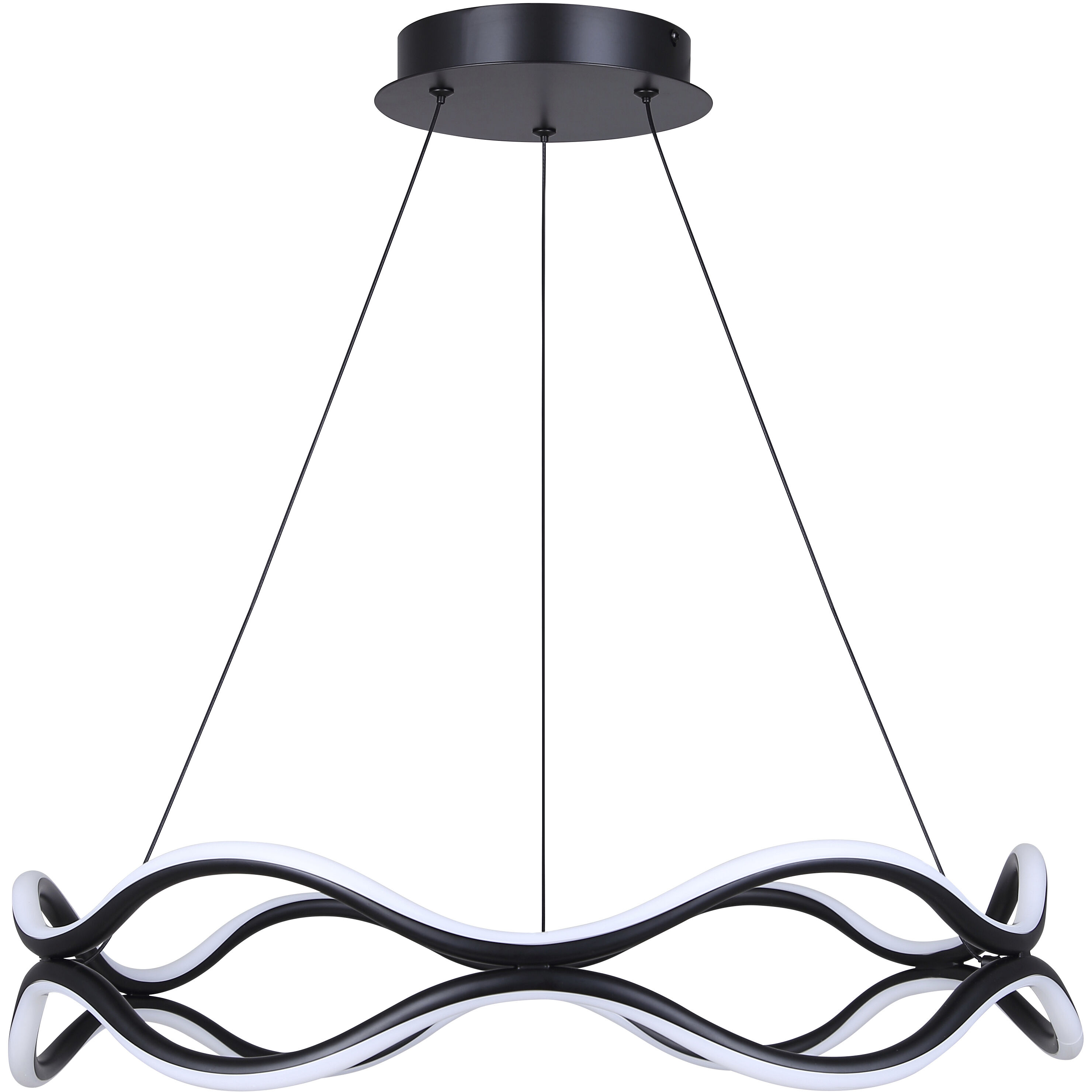 Castra LED 23.13 inch Black Chandelier Ceiling Light