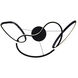 Zuri LED 33 inch Matte Black Chandelier Ceiling Light