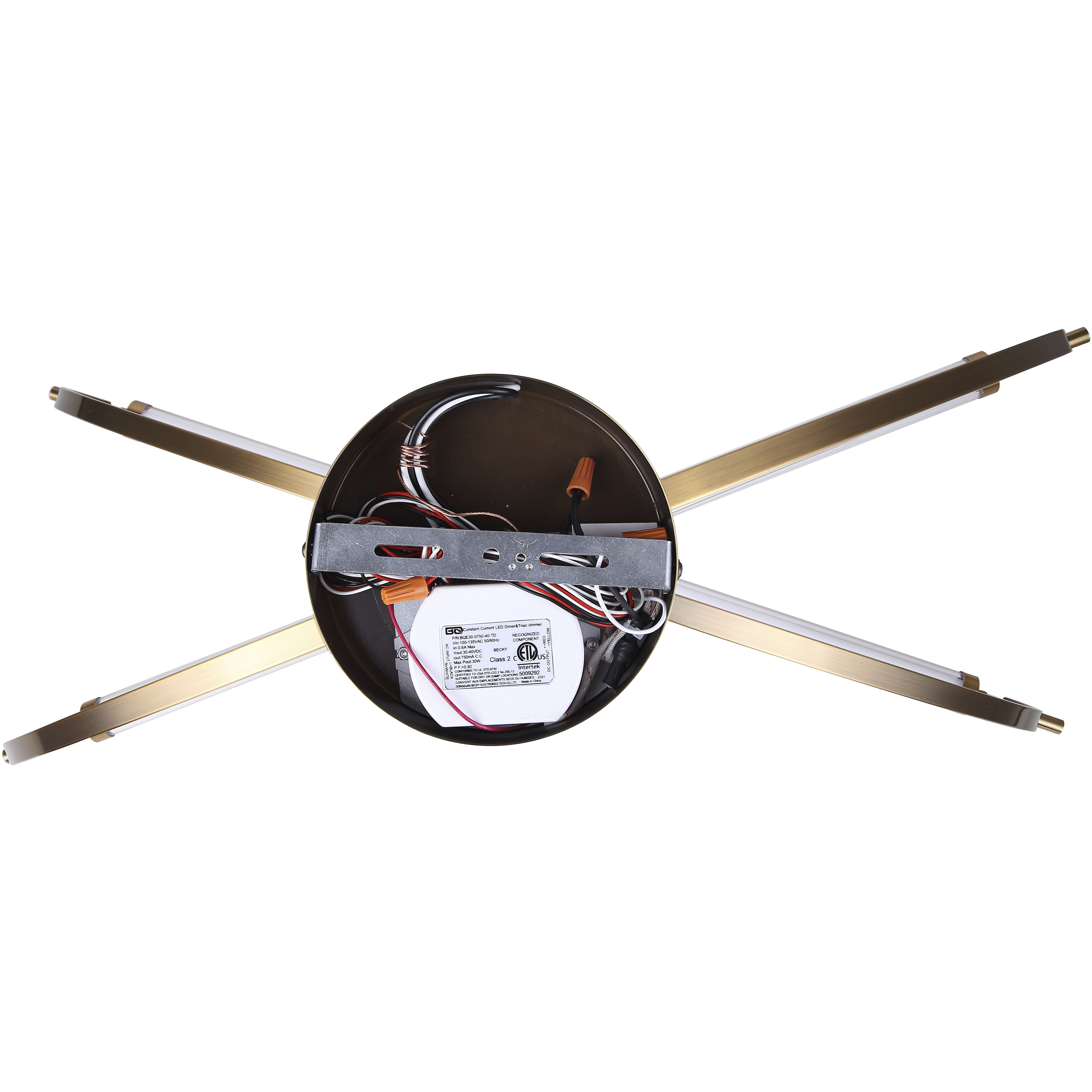 Keaton LED 33.5 inch Gold Chandelier Ceiling Light