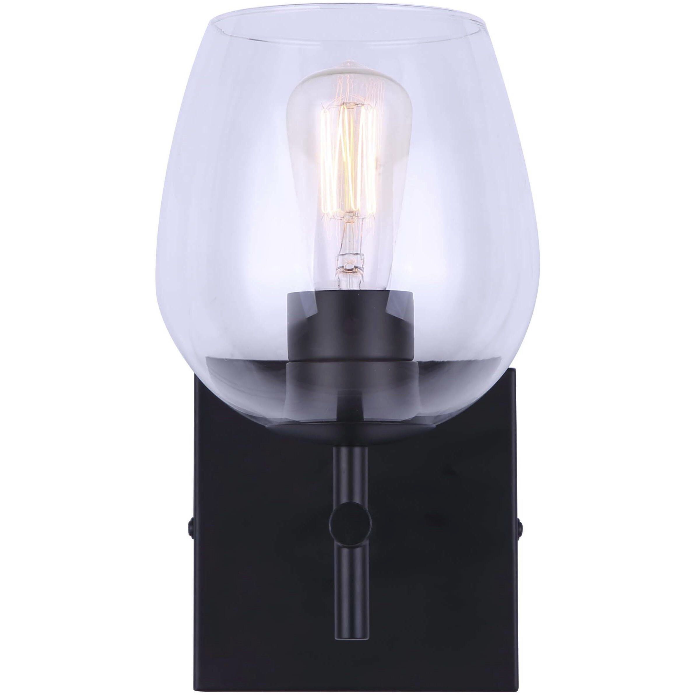 Madison 1 Light 8 inch Black Vanity Light Wall Light