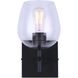Madison 1 Light 8 inch Black Vanity Light Wall Light