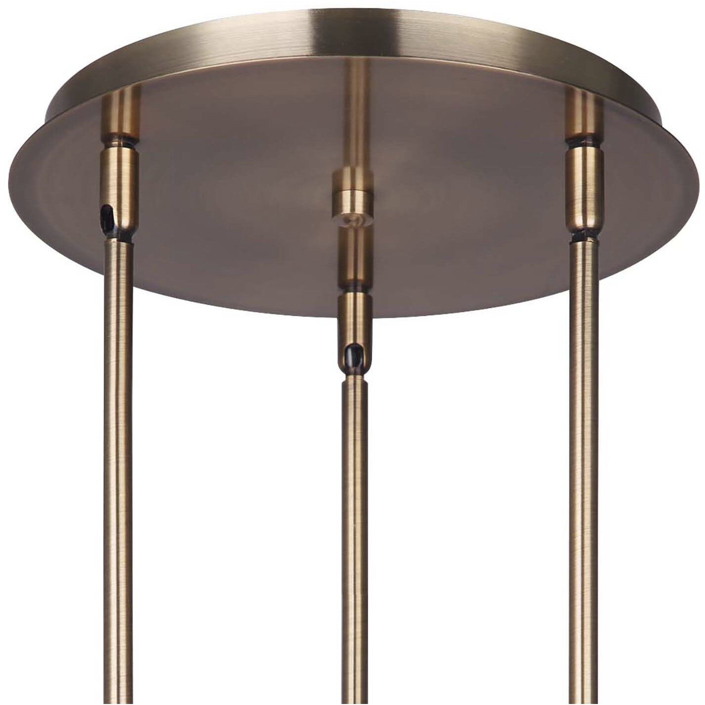 Simone 3 Light 14.75 inch Gold Pendant Ceiling Light
