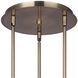 Simone 3 Light 14.75 inch Gold Pendant Ceiling Light