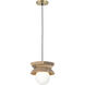Kali 1 Light 9.8 inch Natural Pendant Ceiling Light